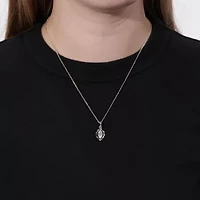 1.00 ct. tw. Lab Created Moissanite Marquise Solitaire Pendant Necklace in Sterling Silver
