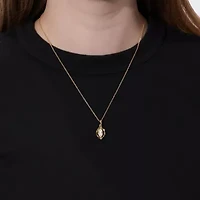 1.00 ct. tw. Lab Created Moissanite Marquise Solitaire Pendant Necklace in Sterling Silver 14K Vermeil