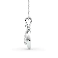 1.50 ct. tw. Lab Created Moissanite Pear Solitaire Pendant Necklace in Sterling Silver