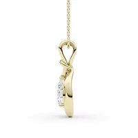 1.50 ct. tw. Lab Created Moissanite Pear Solitaire Pendant Necklace in Sterling Silver 14K Vermeil