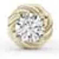 1.20 ct. tw. Lab Created Moissanite Round Twist Stud Earrings in Sterling Silver 14K Vermeil