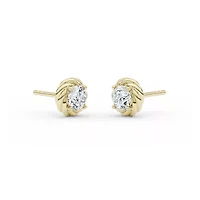 1.20 ct. tw. Lab Created Moissanite Round Twist Stud Earrings in Sterling Silver 14K Vermeil