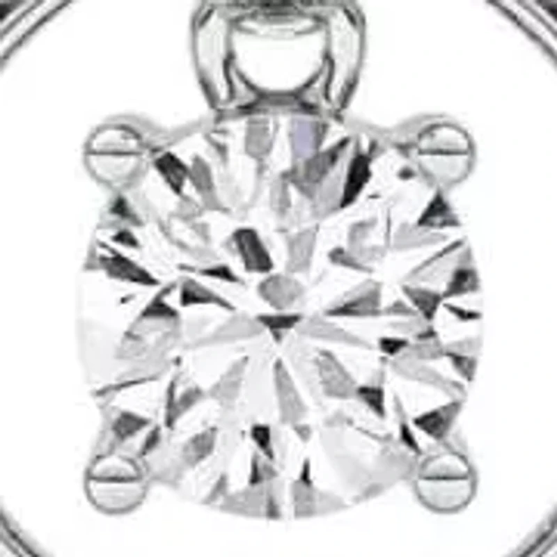 1.78 ct. tw. Lab Created Moissanite Round Halo Hoop Earrings in Sterling Silver