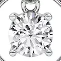 1.78 ct. tw. Lab Created Moissanite Round Halo Hoop Earrings in Sterling Silver