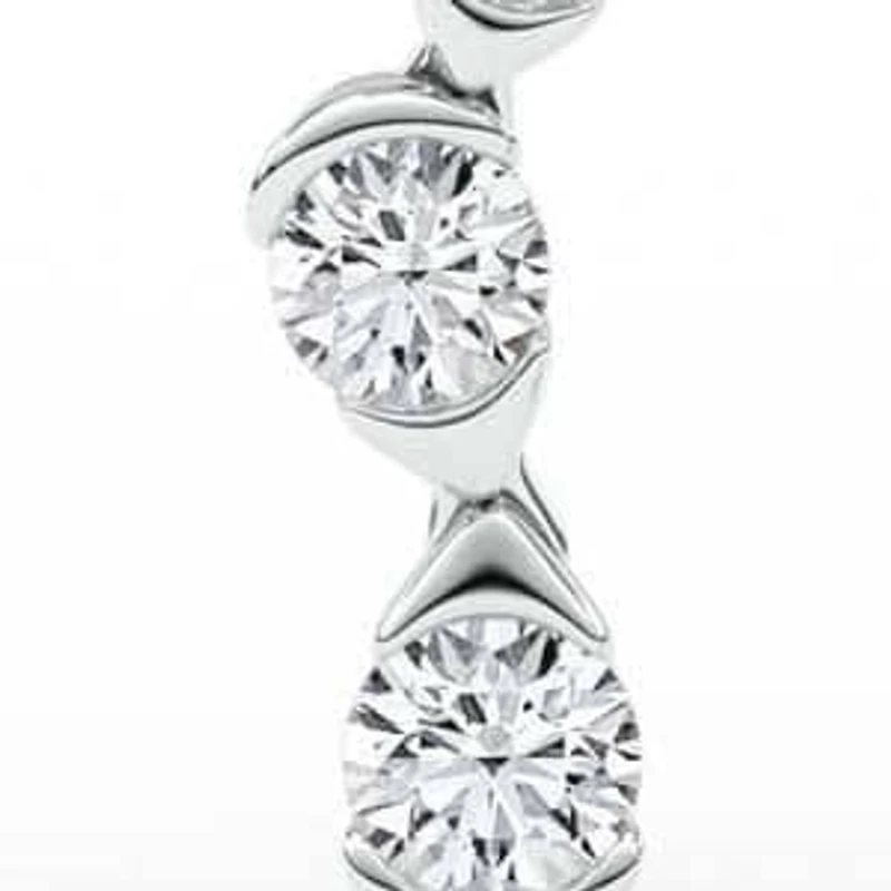0.78 ct. tw. Lab Created Moissanite Geometric Stud Earrings in Sterling Silver