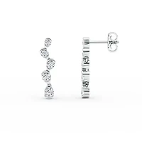 0.78 ct. tw. Lab Created Moissanite Geometric Stud Earrings in Sterling Silver