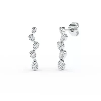 0.78 ct. tw. Lab Created Moissanite Geometric Stud Earrings in Sterling Silver