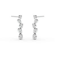 0.78 ct. tw. Lab Created Moissanite Geometric Stud Earrings in Sterling Silver