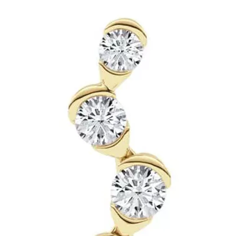 0.78 ct. tw. Lab Created Moissanite Geometric Stud Earrings in Sterling Silver 14K Vermeil