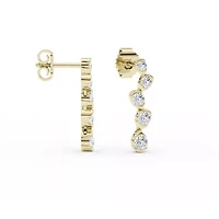 0.78 ct. tw. Lab Created Moissanite Geometric Stud Earrings in Sterling Silver 14K Vermeil