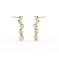 0.78 ct. tw. Lab Created Moissanite Geometric Stud Earrings in Sterling Silver 14K Vermeil