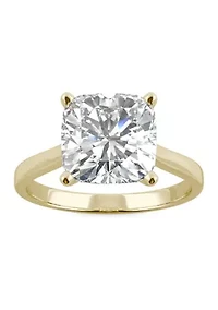3.3 ct. t.w. Moissanite Cushion Solitaire Ring 14K Yellow Gold