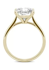 3.3 ct. t.w. Moissanite Cushion Solitaire Ring 14K Yellow Gold