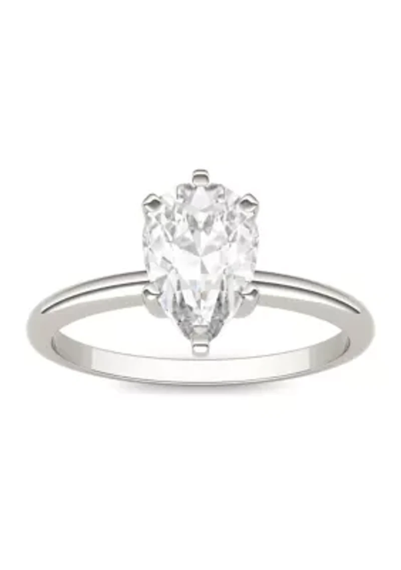 1.5 ct. t.w. Moissanite Pear Solitaire Ring 14K White Gold