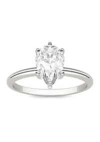 1.5 ct. t.w. Moissanite Pear Solitaire Ring 14K White Gold