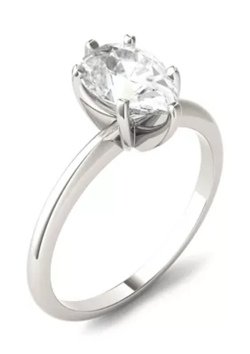 1.5 ct. t.w. Moissanite Pear Solitaire Ring 14K White Gold