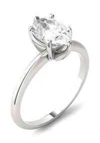 1.5 ct. t.w. Moissanite Pear Solitaire Ring 14K White Gold