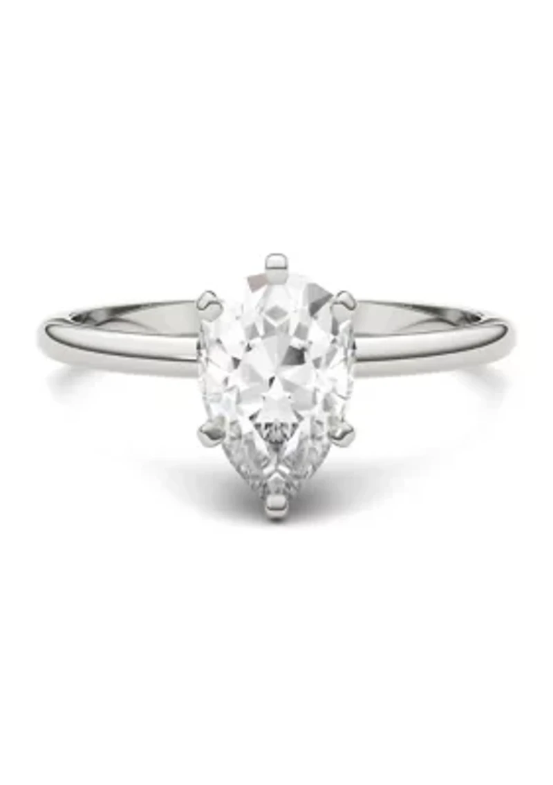 1.5 ct. t.w. Moissanite Pear Solitaire Ring 14K White Gold