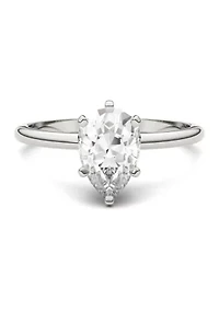 1.5 ct. t.w. Moissanite Pear Solitaire Ring 14K White Gold