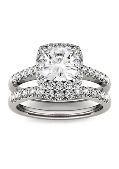 1.89 ct. t.w. Moissanite Cushion Bridal Set 14K White Gold