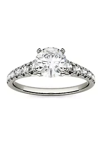 1.29 ct. t.w. Moissanite Engagement Ring 14K White Gold