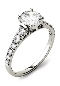 1.29 ct. t.w. Moissanite Engagement Ring 14K White Gold
