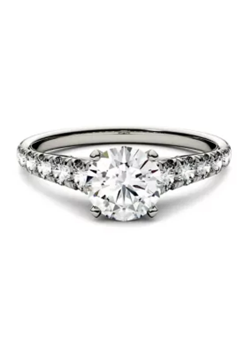 1.29 ct. t.w. Moissanite Engagement Ring 14K White Gold