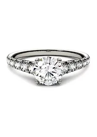 1.29 ct. t.w. Moissanite Engagement Ring 14K White Gold