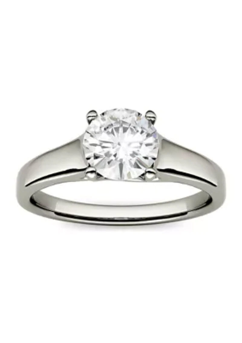 1 ct. t.w. Moissanite Solitaire Ring 14K White Gold