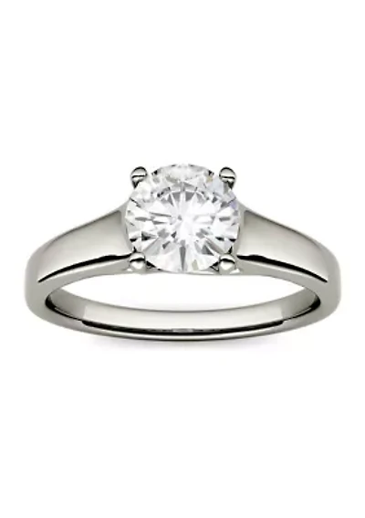 1 ct. t.w. Moissanite Solitaire Ring 14K White Gold
