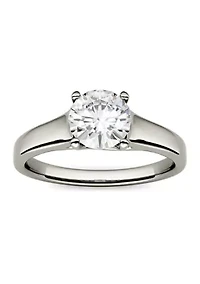 1 ct. t.w. Moissanite Solitaire Ring 14K White Gold