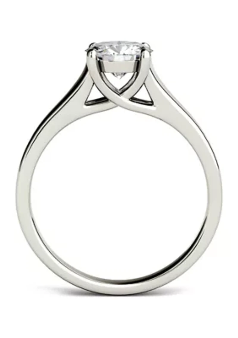 1 ct. t.w. Moissanite Solitaire Ring 14K White Gold