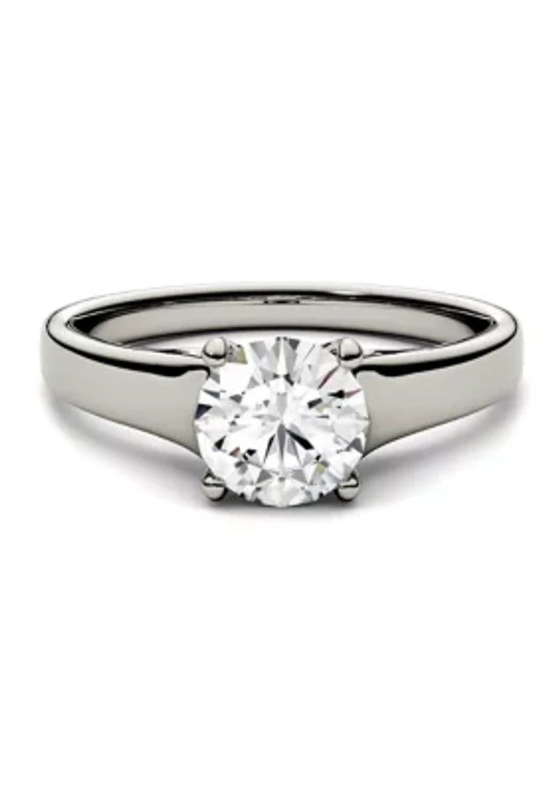 1 ct. t.w. Moissanite Solitaire Ring 14K White Gold