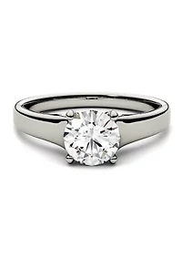 1 ct. t.w. Moissanite Solitaire Ring 14K White Gold