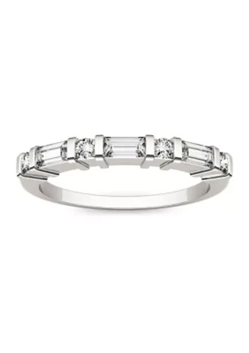 1/2 ct. t.w. Moissanite Baguette Wedding Band 14K White Gold