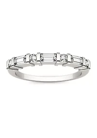 1/2 ct. t.w. Moissanite Baguette Wedding Band 14K White Gold