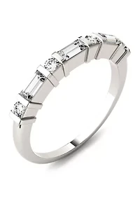 1/2 ct. t.w. Moissanite Baguette Wedding Band 14K White Gold