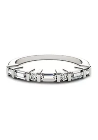 1/2 ct. t.w. Moissanite Baguette Wedding Band 14K White Gold