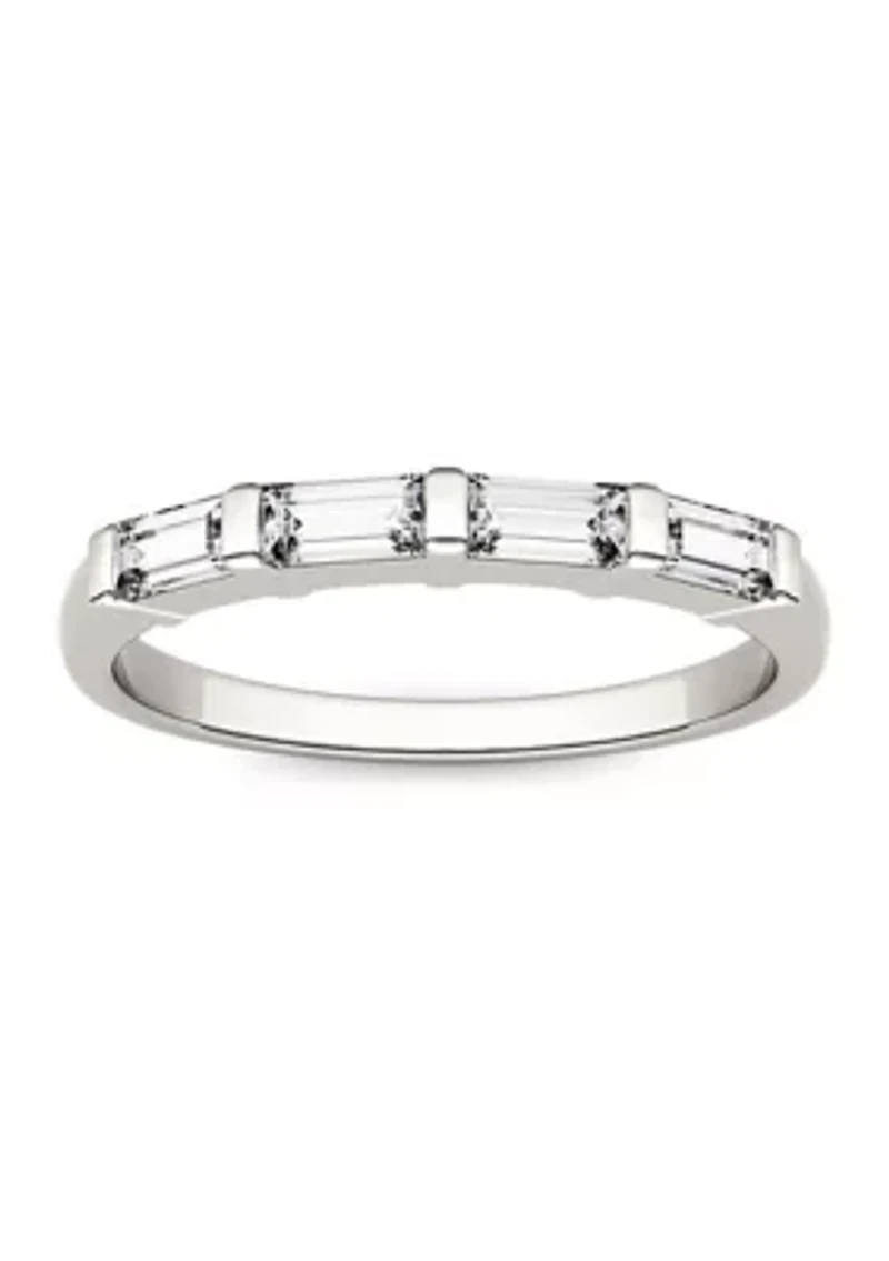 1/2 ct. t.w. Moissanite Baguette Stackable Band 14K White Gold