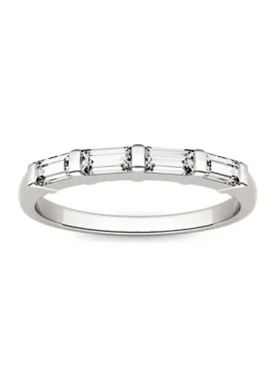 1/2 ct. t.w. Moissanite Baguette Stackable Band 14K White Gold