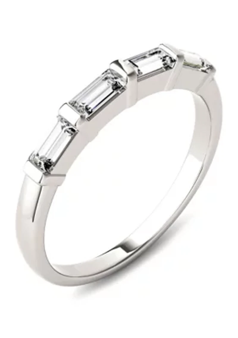 1/2 ct. t.w. Moissanite Baguette Stackable Band 14K White Gold