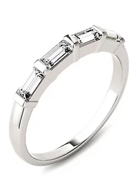 1/2 ct. t.w. Moissanite Baguette Stackable Band 14K White Gold