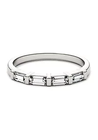 1/2 ct. t.w. Moissanite Baguette Stackable Band 14K White Gold
