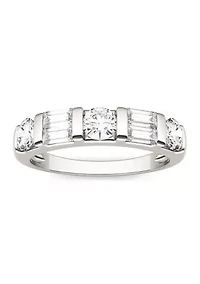1.15 ct. t.w. Moissanite Baguette Stackable Band 14K White Gold