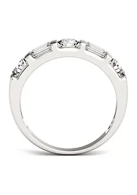 1.15 ct. t.w. Moissanite Baguette Stackable Band 14K White Gold