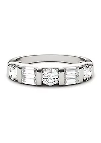 1.15 ct. t.w. Moissanite Baguette Stackable Band 14K White Gold