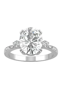 3.14 ct. t.w. Moissanite Oval Engagement Ring 14K White Gold