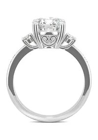 3.14 ct. t.w. Moissanite Oval Engagement Ring 14K White Gold