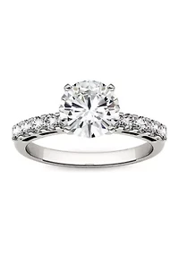 1.8 ct. t.w. Lab Created Moissanite Engagement Ring 14K White Gold
