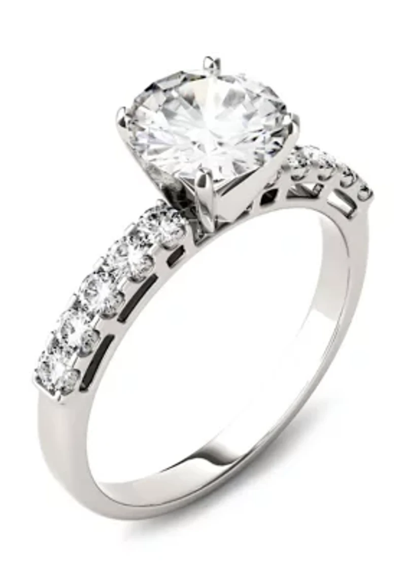1.8 ct. t.w. Lab Created Moissanite Engagement Ring 14K White Gold